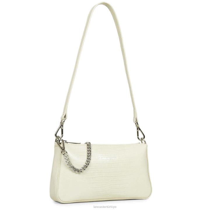 kadınlar egzotik lezard & croco fr küçük çapraz askılı çanta ekru-lezard Lancaster Paris çanta H0LP186