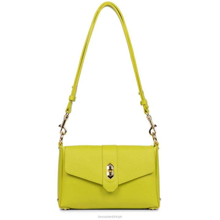 kadınlar küçük çapraz çanta foulonne çift kişilik ekru kereviz Lancaster Paris çanta H0LP1445