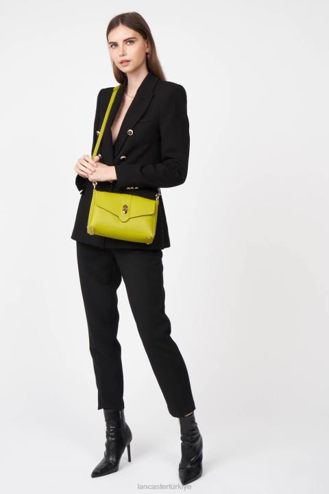 kadınlar küçük çapraz çanta foulonne çift kişilik ekru kereviz Lancaster Paris çanta H0LP1445