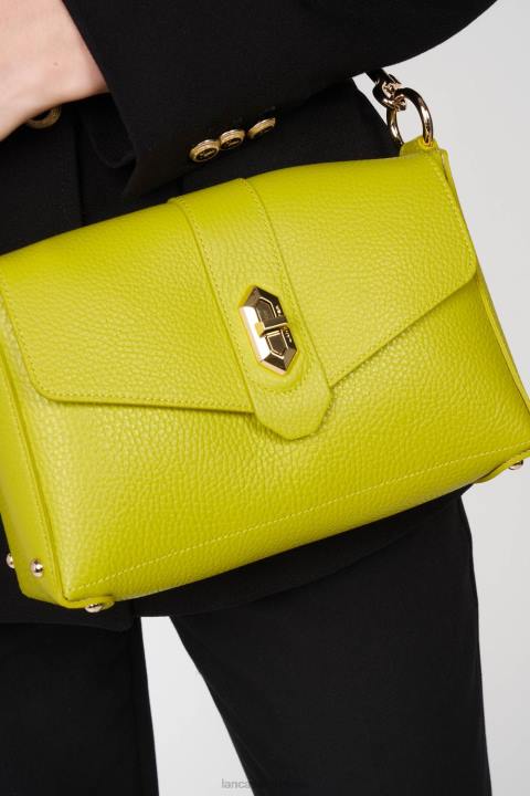 kadınlar küçük çapraz çanta foulonne çift kişilik ekru kereviz Lancaster Paris çanta H0LP1445