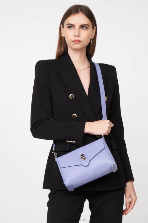 kadınlar küçük çapraz çanta foulonne çift kişilik ekru lavand Lancaster Paris çanta H0LP1440