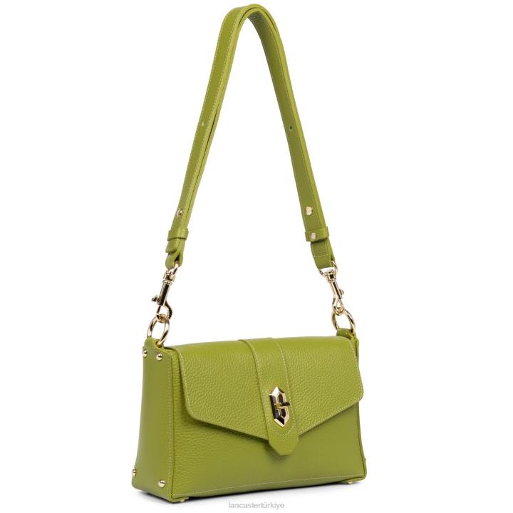 kadınlar küçük çapraz çanta foulonne çift kişilik kerevizde zeytin Lancaster Paris çanta H0LP1447