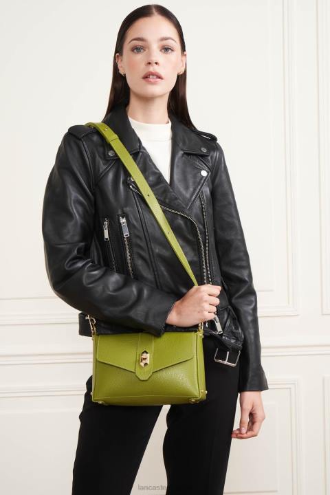 kadınlar küçük çapraz çanta foulonne çift kişilik kerevizde zeytin Lancaster Paris çanta H0LP1447