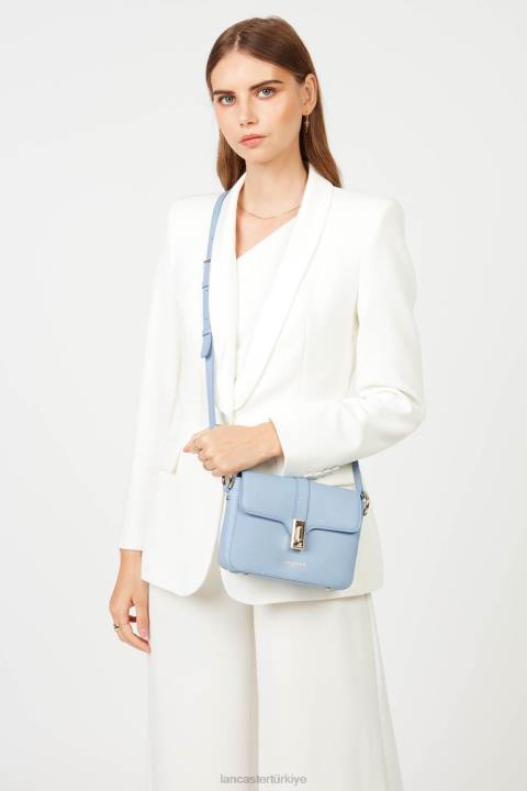 kadınlar küçük çapraz çanta foulonne milano mavi ciel Lancaster Paris çanta H0LP1340