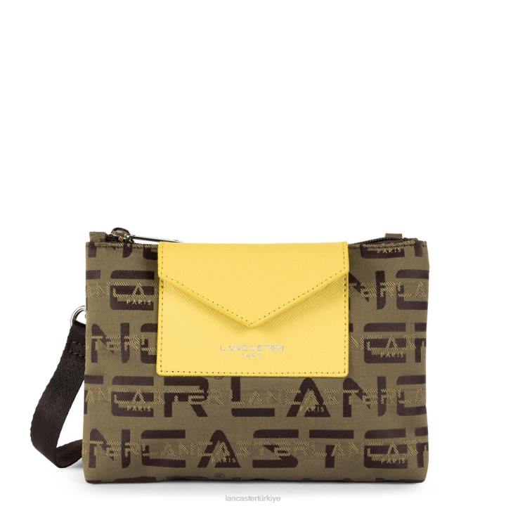 kadınlar küçük çapraz çanta logo kba Marron-Vison-Jaune Lancaster Paris çanta H0LP1955