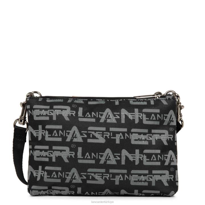 kadınlar küçük çapraz çanta logo kba noir-gris-poudre Lancaster Paris çanta H0LP1951