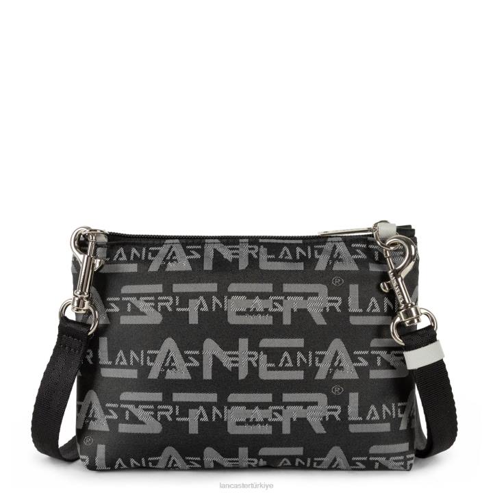 kadınlar küçük çapraz çanta logo kba noir-gris-poudre Lancaster Paris çanta H0LP1952