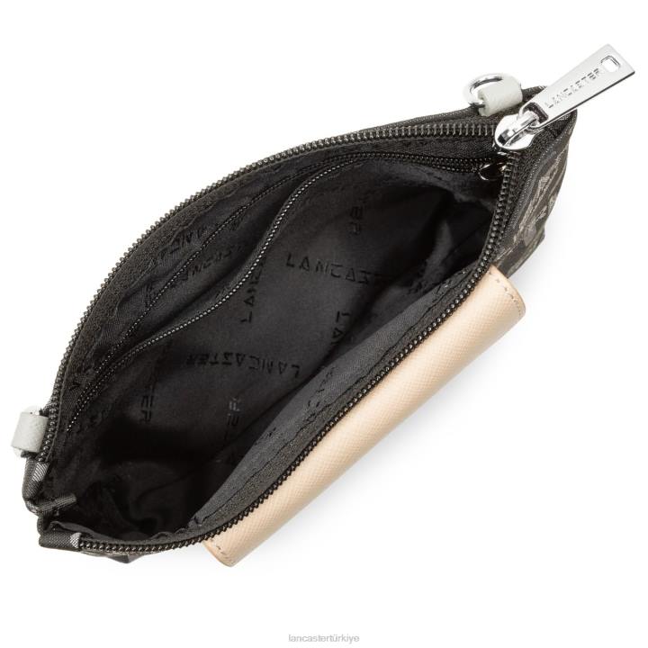 kadınlar küçük çapraz çanta logo kba noir-gris-poudre Lancaster Paris çanta H0LP1952