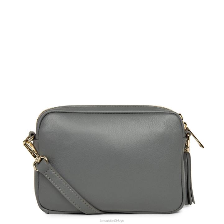 kadınlar küçük çapraz çanta matmazel ana gris metal pitonu Lancaster Paris çanta H0LP1987