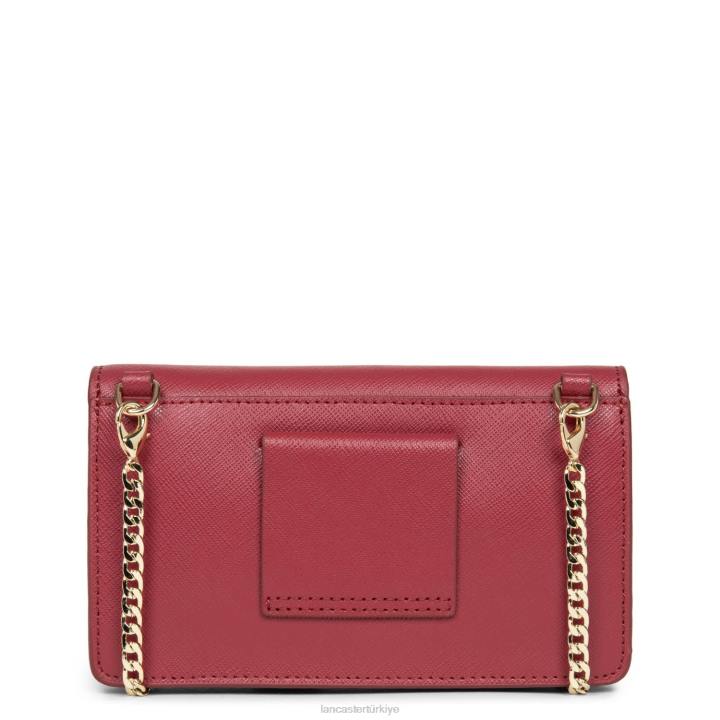 kadınlar küçük çapraz askılı çanta Saffiano imzası framboise Lancaster Paris çanta H0LP131