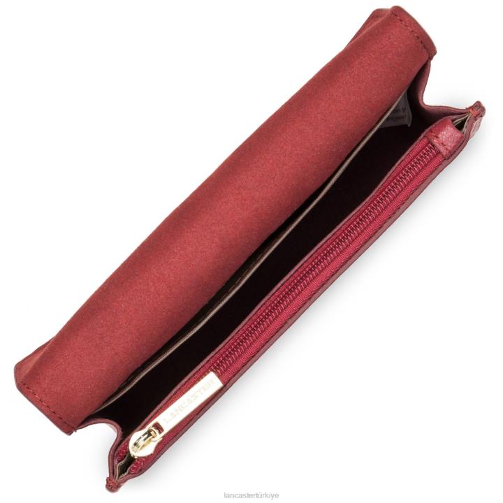 kadınlar küçük çapraz askılı çanta Saffiano imzası framboise Lancaster Paris çanta H0LP131