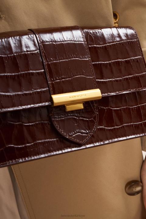 kadınlar küçük çapraz askılı çanta egzotik ily kestane rengi Lancaster Paris çanta H0LP2387