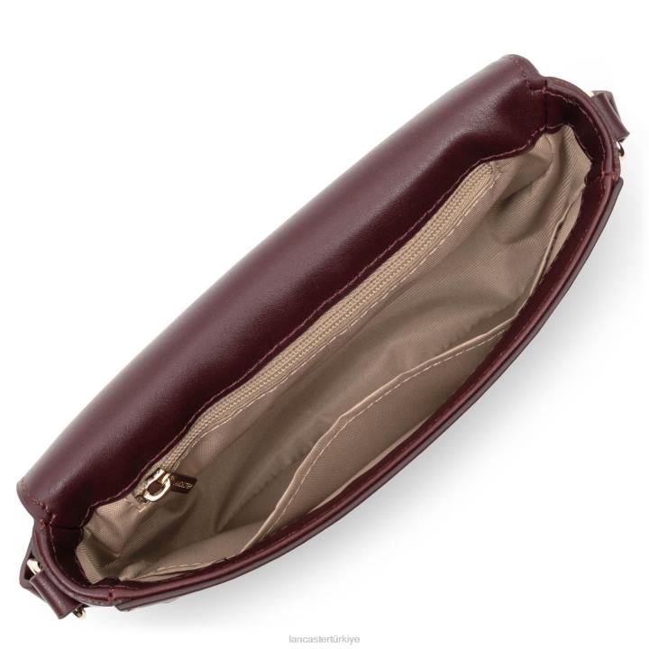 kadınlar küçük crossbody çanta moda madalyon bordo Lancaster Paris çanta H0LP1491