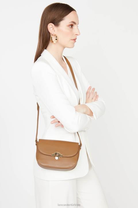 kadınlar küçük crossbody çanta moda madalyon deve Lancaster Paris çanta H0LP1494