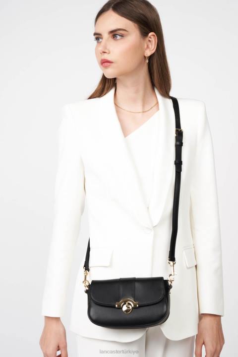 kadınlar küçük crossbody çanta moda madalyon kara Lancaster Paris çanta H0LP1456
