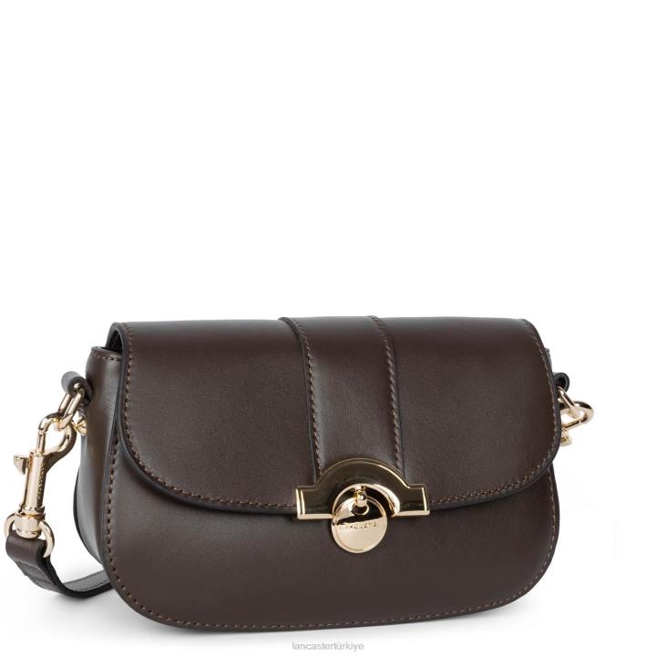 kadınlar küçük crossbody çanta moda madalyon kestane rengi Lancaster Paris çanta H0LP1468