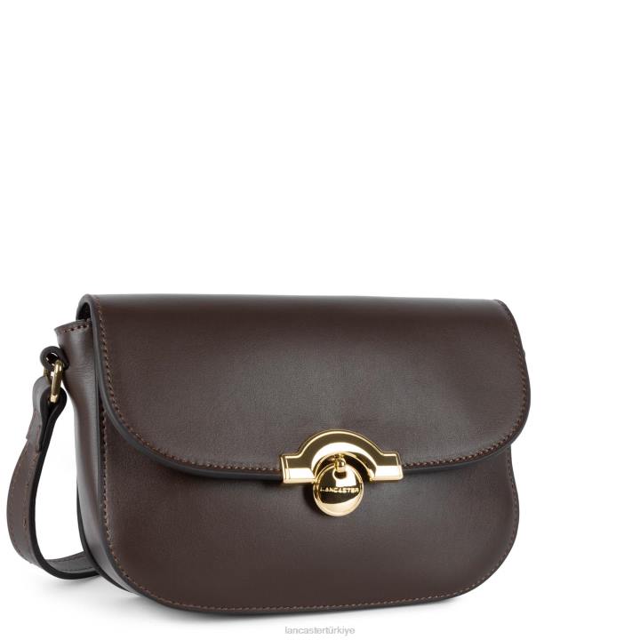 kadınlar küçük crossbody çanta moda madalyon kestane rengi Lancaster Paris çanta H0LP1498