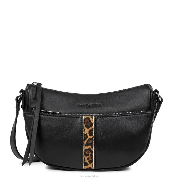 kadınlar küçük crossbody çanta yumuşak melodi kara leopar Lancaster Paris çanta H0LP1961