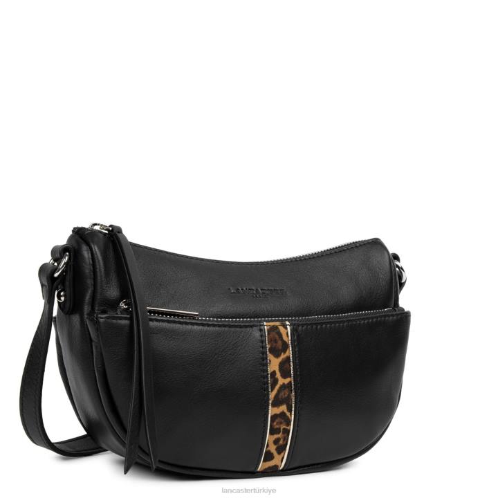 kadınlar küçük crossbody çanta yumuşak melodi kara leopar Lancaster Paris çanta H0LP1961