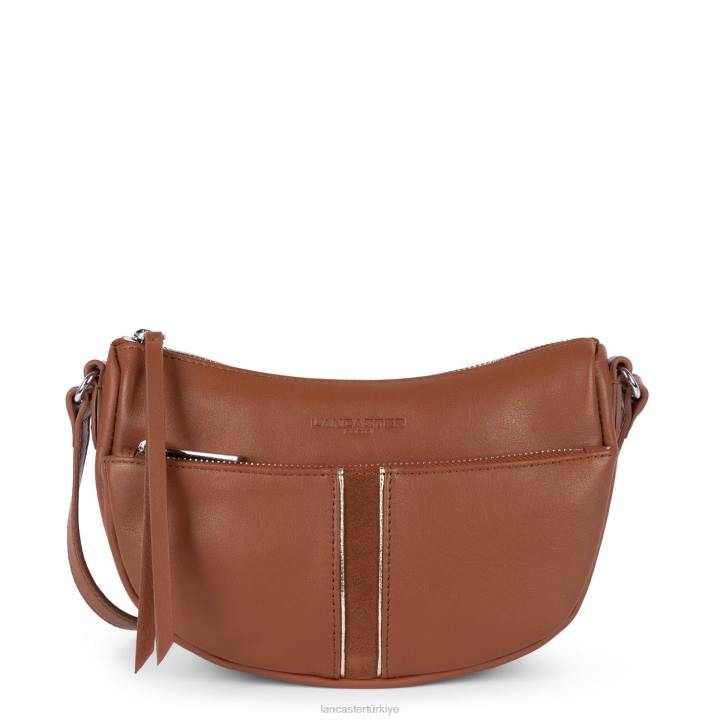 kadınlar küçük crossbody çanta yumuşak melodi konyak Lancaster Paris çanta H0LP1964