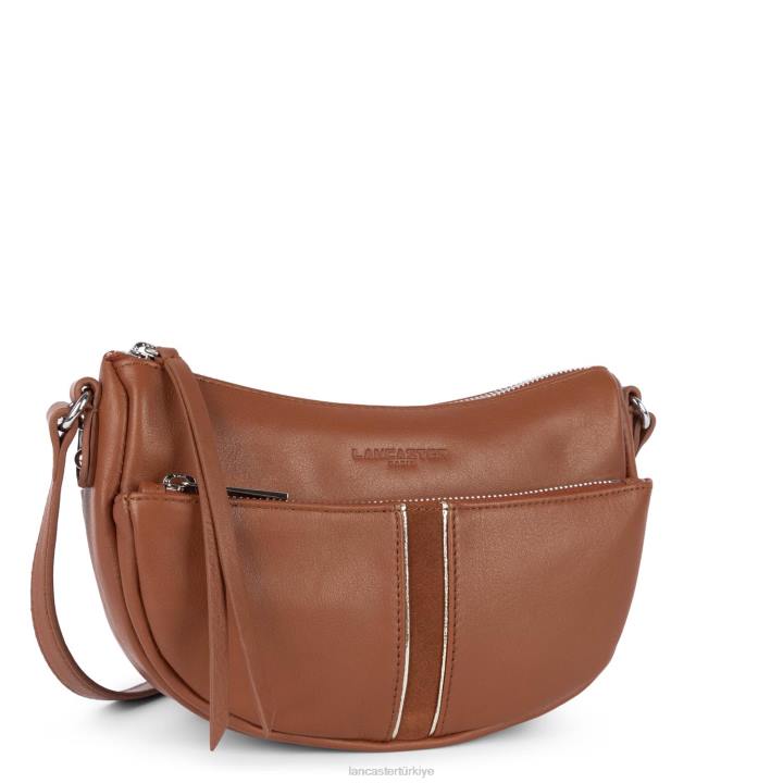 kadınlar küçük crossbody çanta yumuşak melodi konyak Lancaster Paris çanta H0LP1964