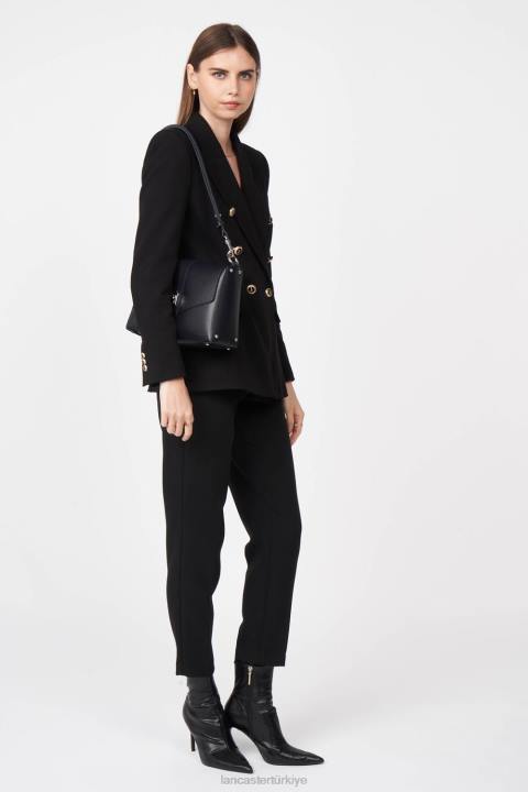 kadınlar m çapraz çanta foulonne çift kişilik bleu fonce-in-argent Lancaster Paris çanta H0LP1454