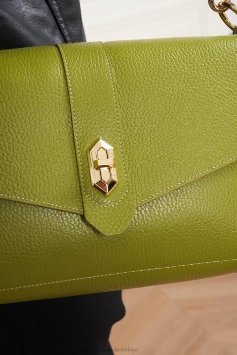 kadınlar m çapraz çanta foulonne çift kişilik kerevizde zeytin Lancaster Paris çanta H0LP1455