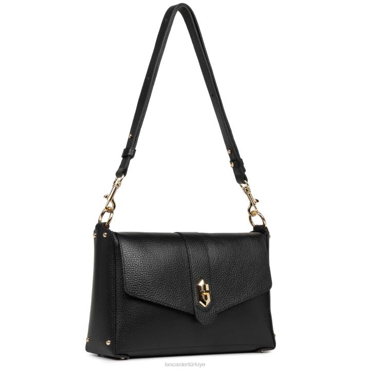 kadınlar m çapraz çanta foulonne çift kişilik noir-in-çıplak Lancaster Paris çanta H0LP1453