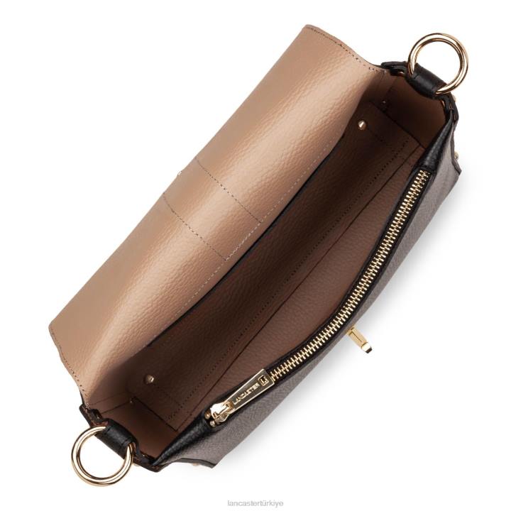 kadınlar m çapraz çanta foulonne çift kişilik noir-in-çıplak Lancaster Paris çanta H0LP1453