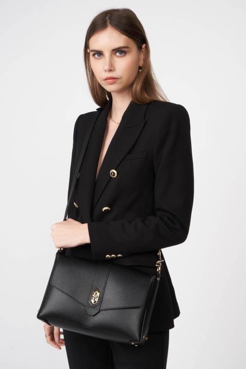 kadınlar m çapraz çanta foulonne çift kişilik noir-in-çıplak Lancaster Paris çanta H0LP1453