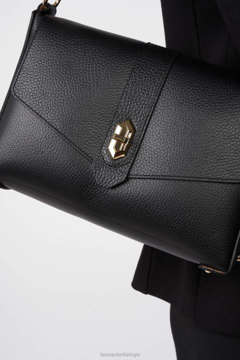 kadınlar m çapraz çanta foulonne çift kişilik noir-in-çıplak Lancaster Paris çanta H0LP1453