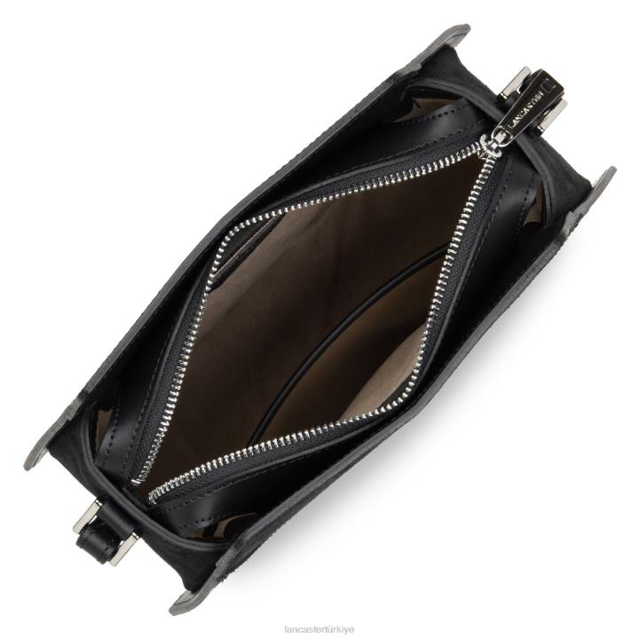 kadınlar m çapraz askılı çanta pürüzsüz dantelli kara Lancaster Paris çanta H0LP2206