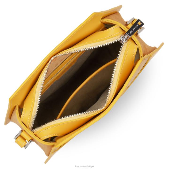 kadınlar m çapraz askılı çanta pürüzsüz dantelli sarı Lancaster Paris çanta H0LP2216