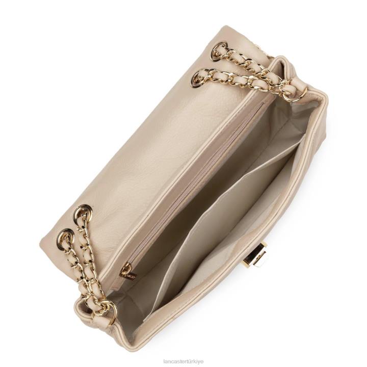 kadınlar m çapraz askılı çanta yumuşak matelasse bej Lancaster Paris çanta H0LP1615