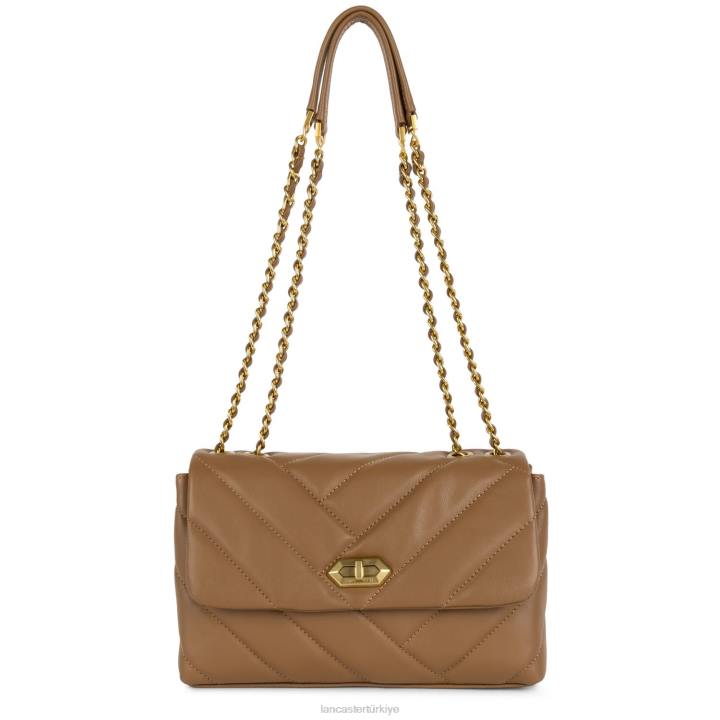kadınlar m çapraz askılı çanta yumuşak matelasse deve Lancaster Paris çanta H0LP2137