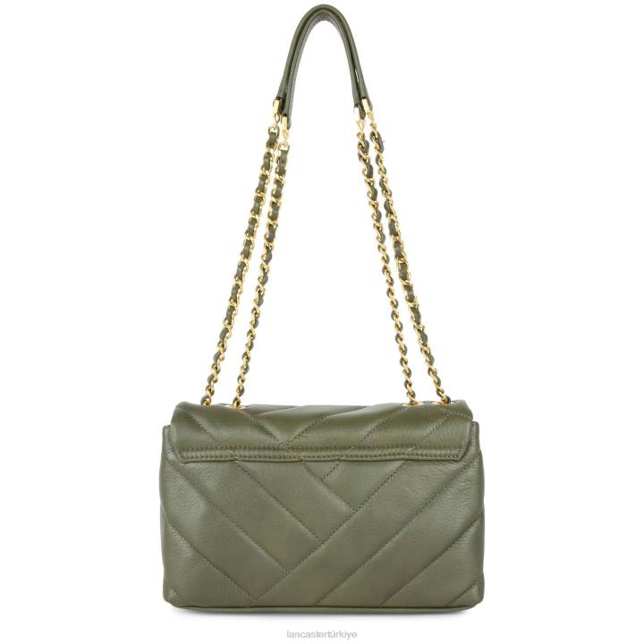 kadınlar m çapraz askılı çanta yumuşak matelasse kaki Lancaster Paris çanta H0LP1616