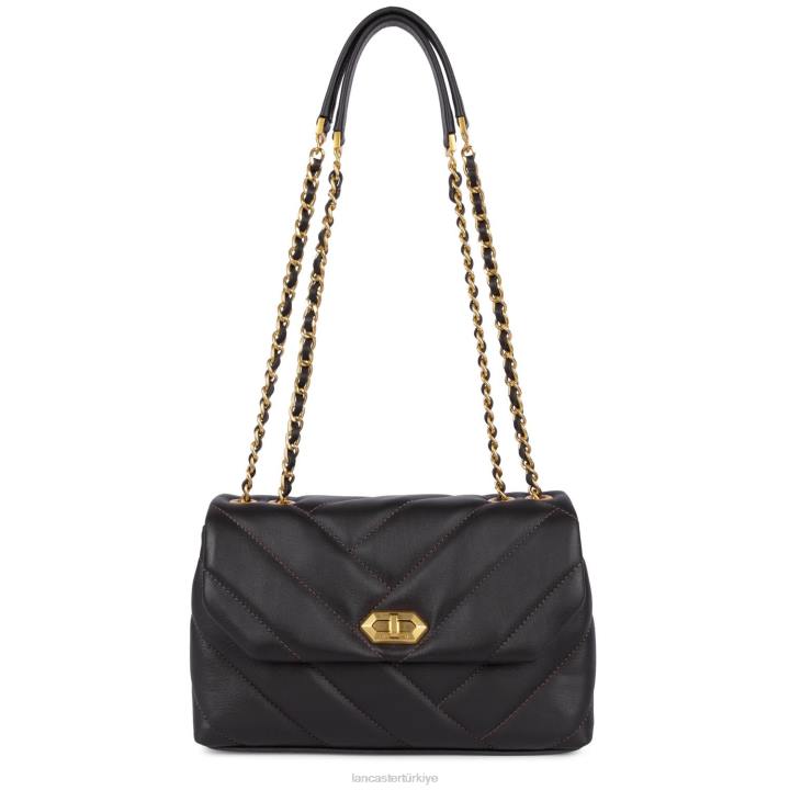 kadınlar m çapraz askılı çanta yumuşak matelasse kestane rengi Lancaster Paris çanta H0LP1619