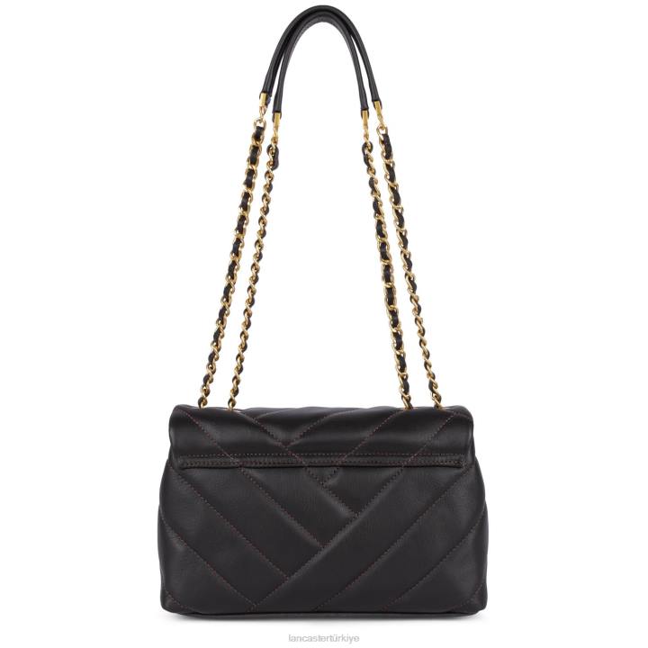 kadınlar m çapraz askılı çanta yumuşak matelasse kestane rengi Lancaster Paris çanta H0LP1619