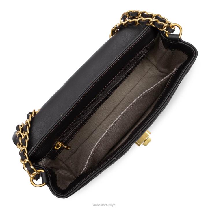 kadınlar m çapraz askılı çanta yumuşak matelasse kestane rengi Lancaster Paris çanta H0LP1619