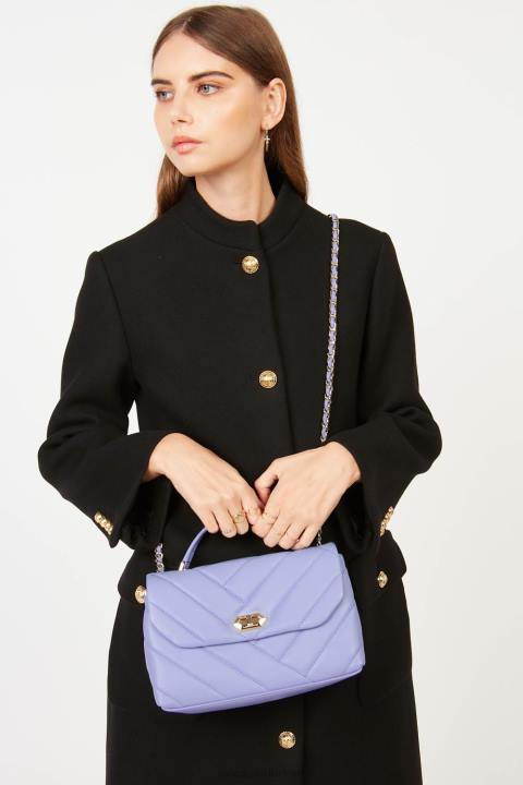 kadınlar m çapraz askılı çanta yumuşak matelasse lavanta Lancaster Paris çanta H0LP1607