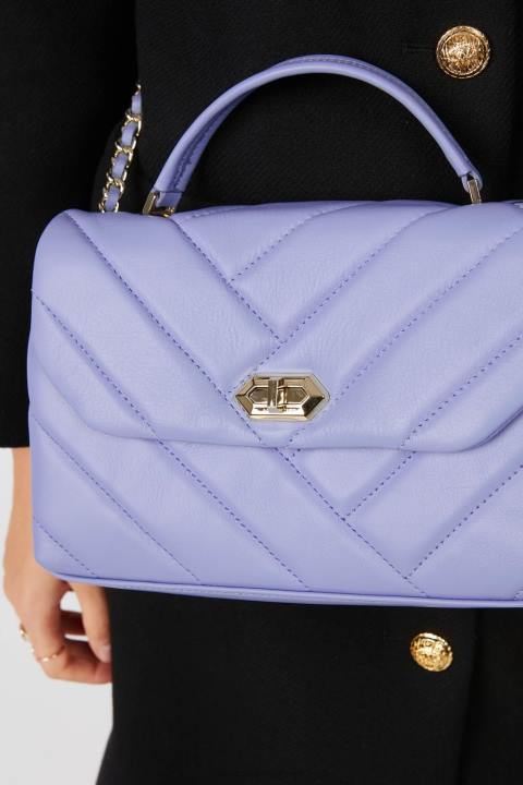 kadınlar m çapraz askılı çanta yumuşak matelasse lavanta Lancaster Paris çanta H0LP1607