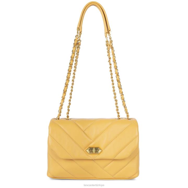 kadınlar m çapraz askılı çanta yumuşak matelasse okre Lancaster Paris çanta H0LP1612