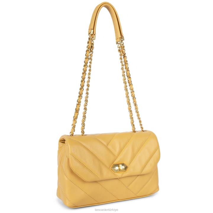 kadınlar m çapraz askılı çanta yumuşak matelasse okre Lancaster Paris çanta H0LP1612