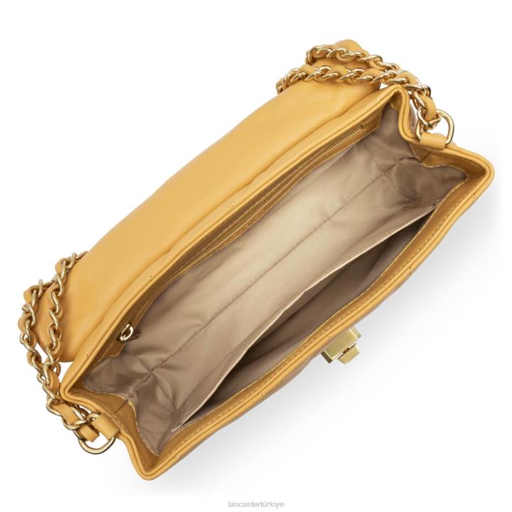 kadınlar m çapraz askılı çanta yumuşak matelasse okre Lancaster Paris çanta H0LP1612