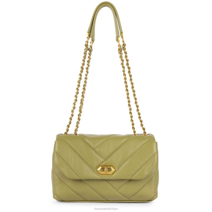 kadınlar m çapraz askılı çanta yumuşak matelasse zeytin Lancaster Paris çanta H0LP1620