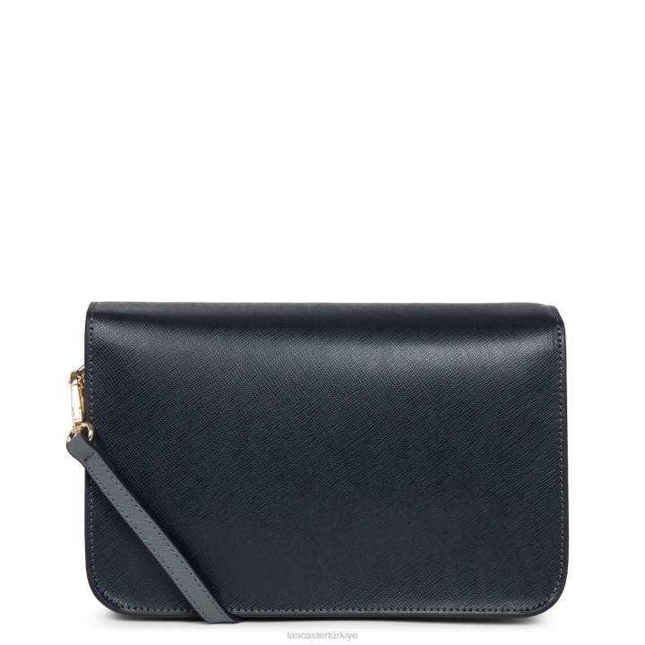 kadınlar m crossbody çanta Saffiano imzası bleu fonce-bleu ardoise-gris Lancaster Paris çanta H0LP2125