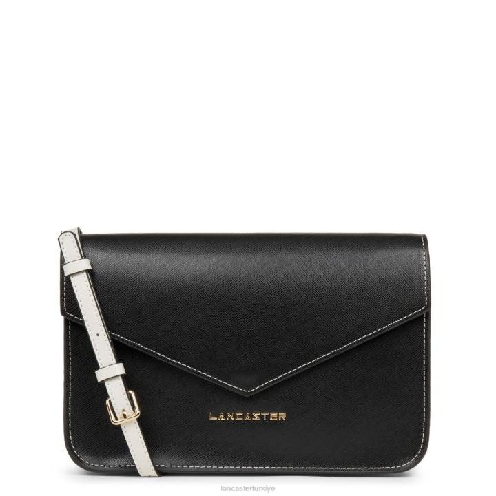 kadınlar m crossbody çanta Saffiano imzası noir-şampanya-fildişi Lancaster Paris çanta H0LP2124