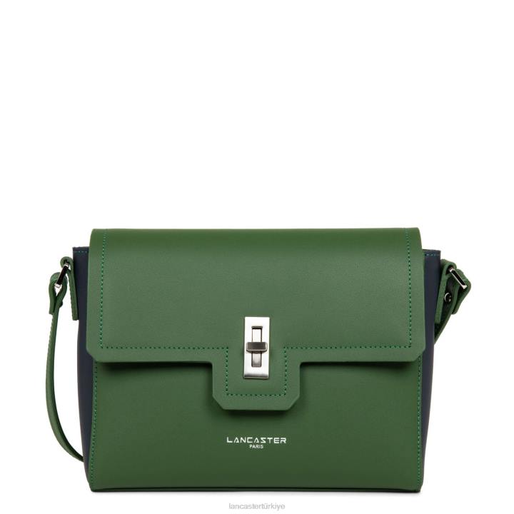 kadınlar m crossbody çanta şehir mae vert pin-bleu fonce Lancaster Paris çanta H0LP2272