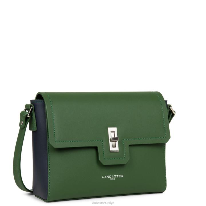 kadınlar m crossbody çanta şehir mae vert pin-bleu fonce Lancaster Paris çanta H0LP2272