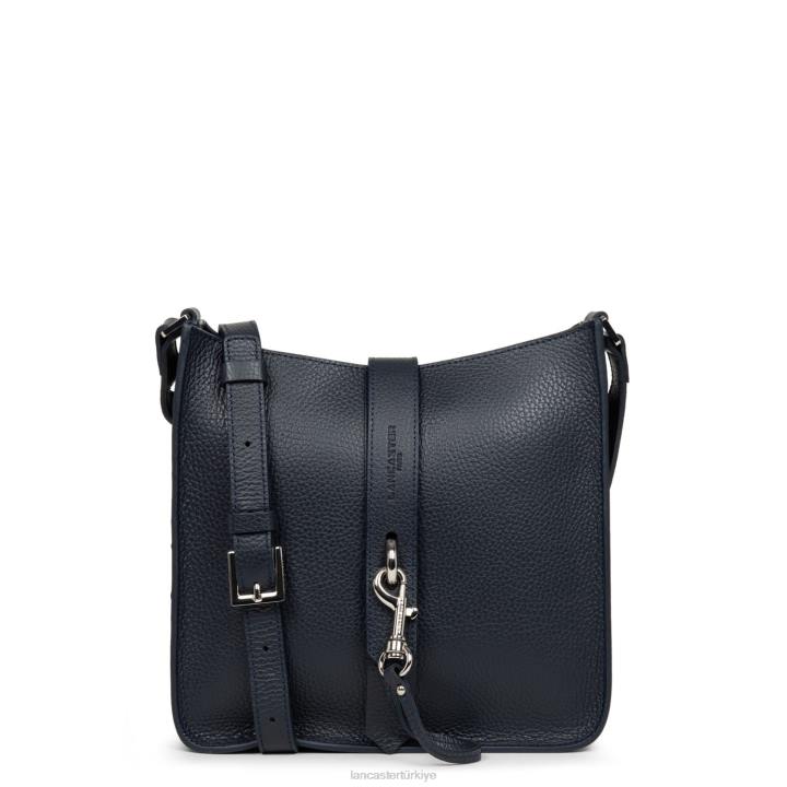 kadınlar m crossbody çanta foulonne çift kanca bleu fonce-in-argent Lancaster Paris çanta H0LP1523
